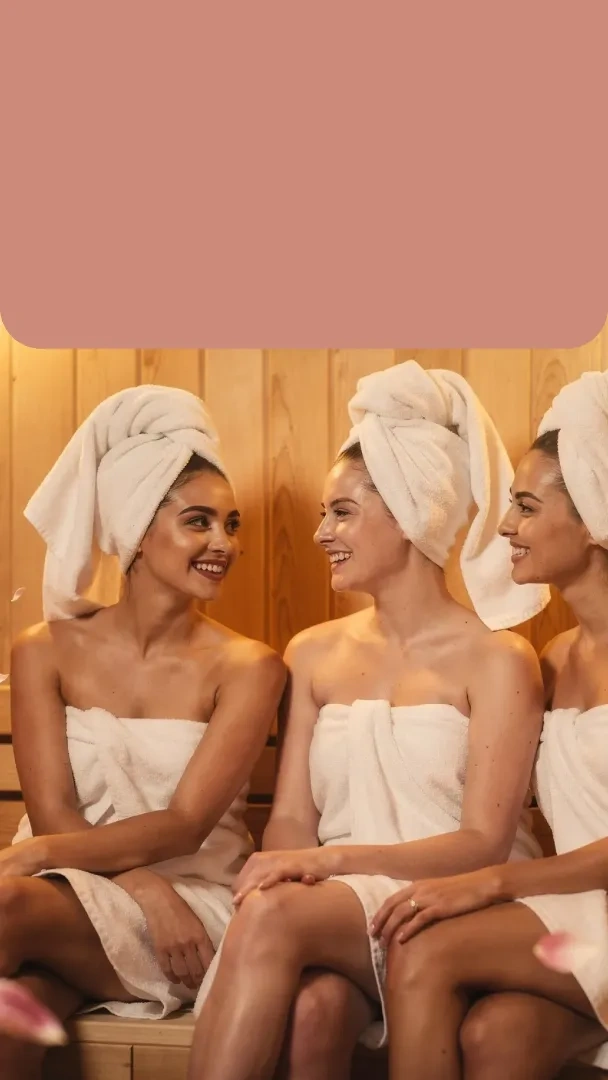 девушки в сауне