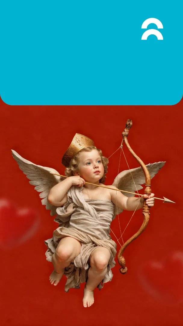 купидон ангел со стрелой в кокошнике