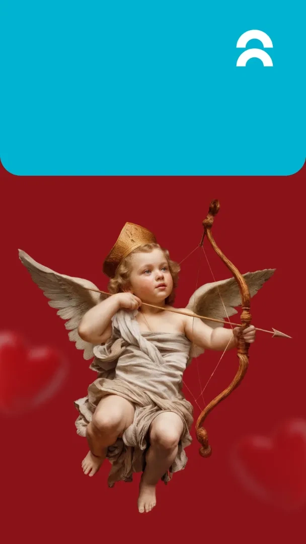 купидон ангел со стрелой в кокошнике