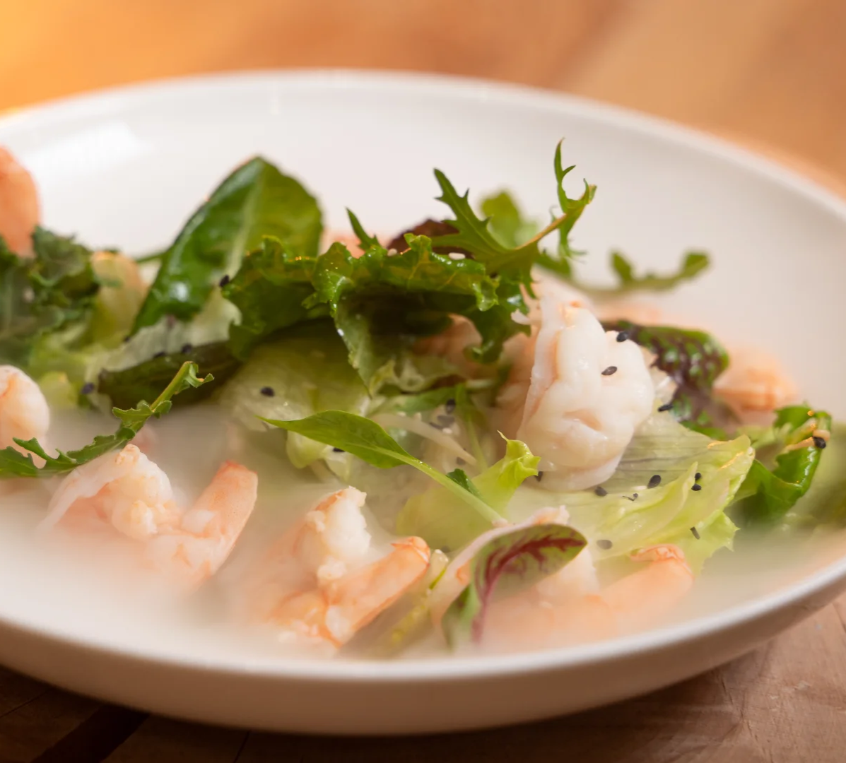 салат с креветками